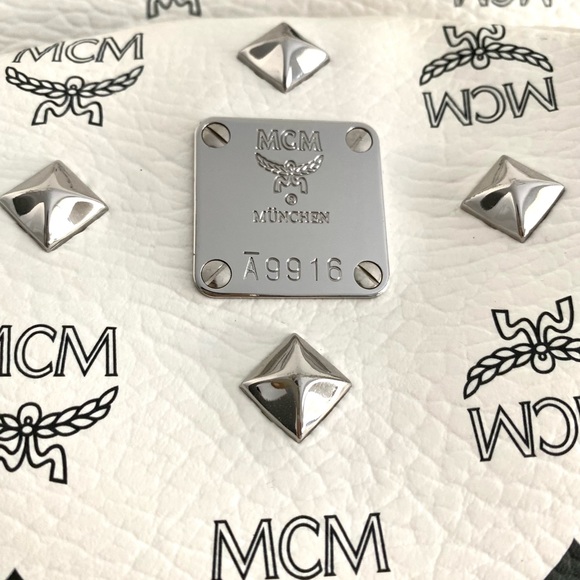 MCM Authentic White Backpack Large - Picture 4 of 7